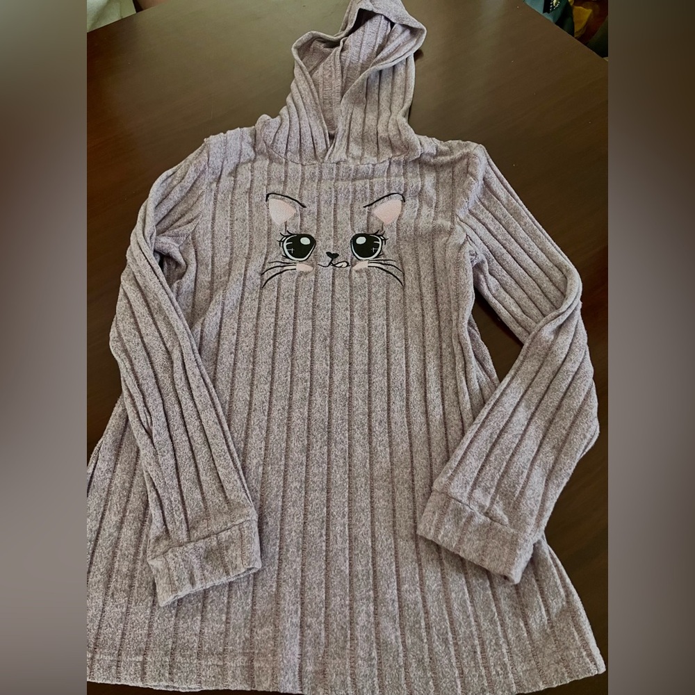 Cute Cat Face Hooded Sweater